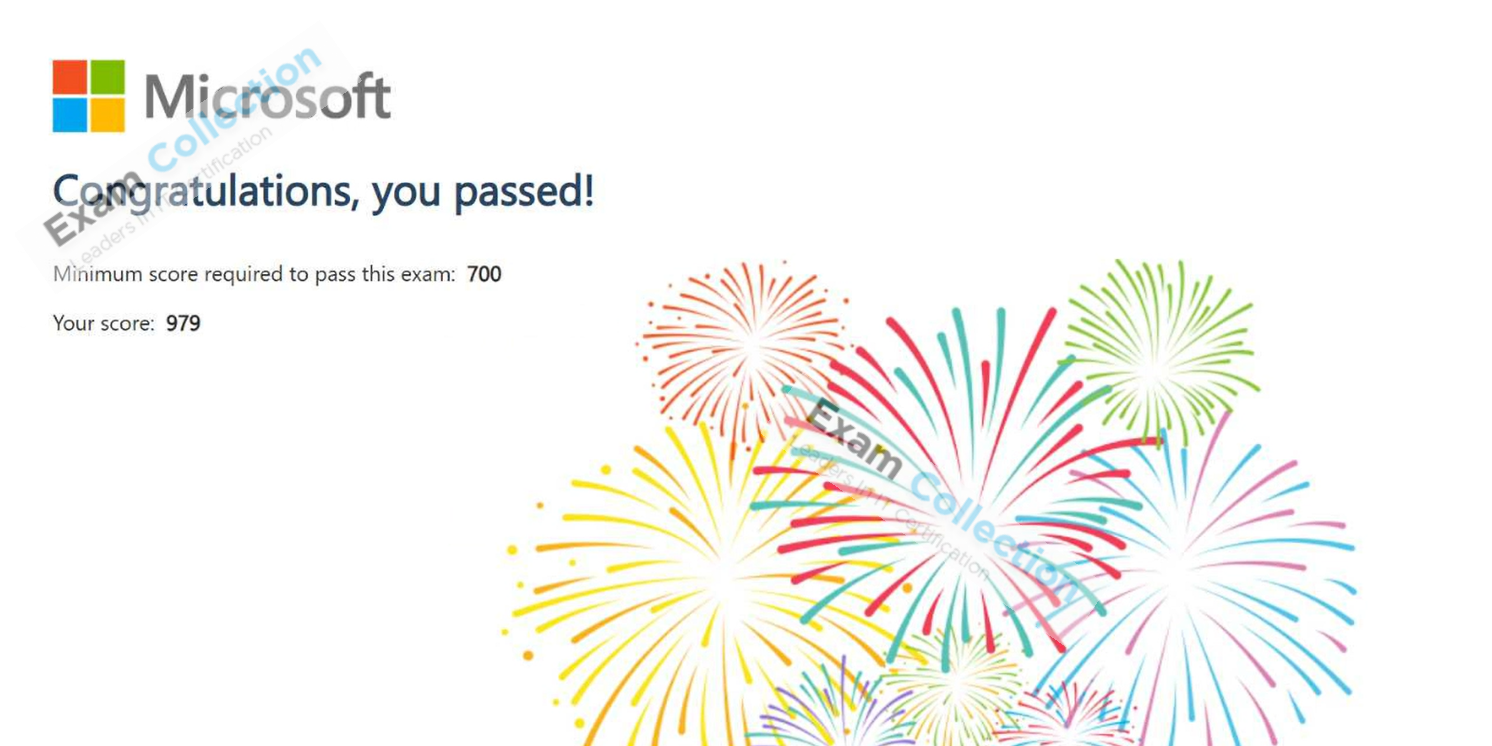 Passed score card for Microsoft Certified: AI Transformation Leader certification 3